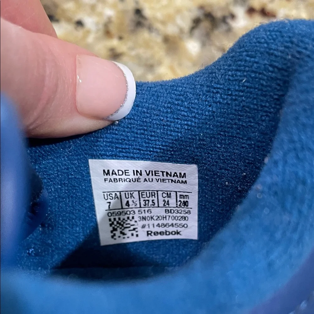 Reebok Blue Athletic Shoes